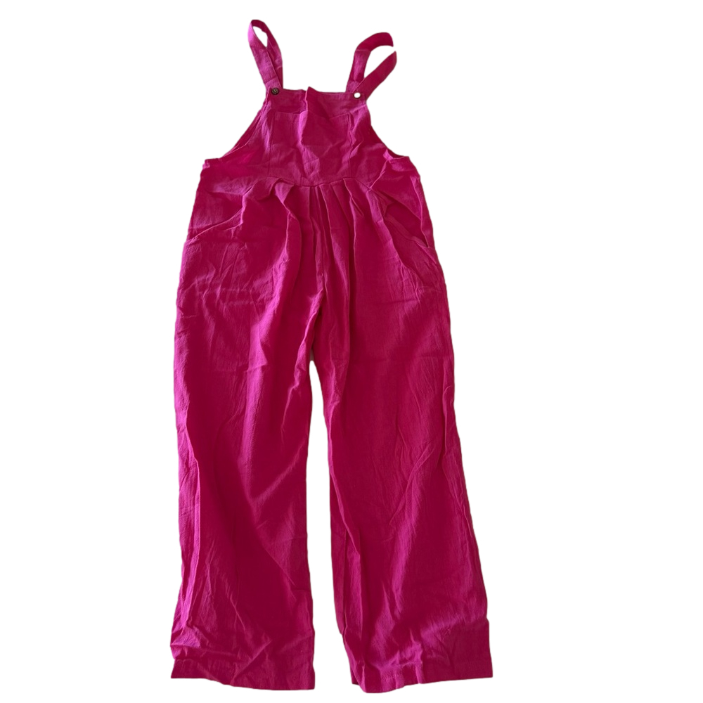 Girls Fuchsia Pink Overalls - Kids Bottoms